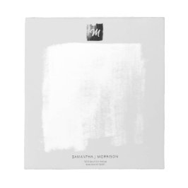Unik Elegant för grått Artistic Forstic Monogram N Anteckningsblock