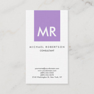 Unik Elegant för Premium Linen Monogram Visitkort