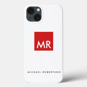 Unik Elegant för Red White Monogram