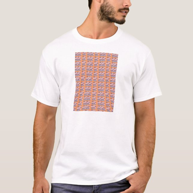 Unik Elegant Heart-mönstrad grafik för alla åldrar T Shirt (Framsida)