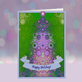 Unik elegant modern julgran helgkort