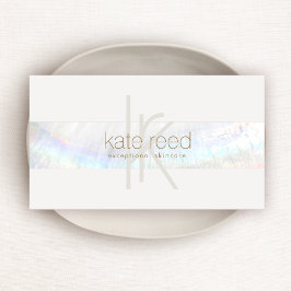 Unik Elegant Monogram Modern Seashell Rand Visitkort