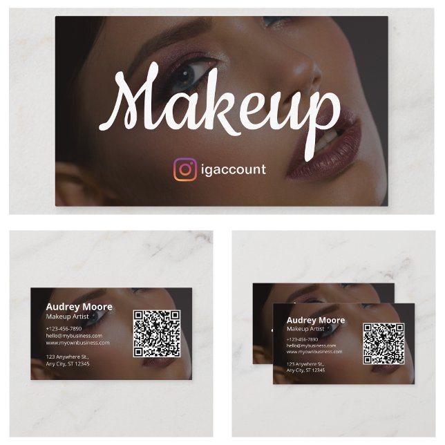 Unik Elegant Trendig Sminkartist Visitkort (Unique Elegant Trendy Makeup Artist Business Card
)