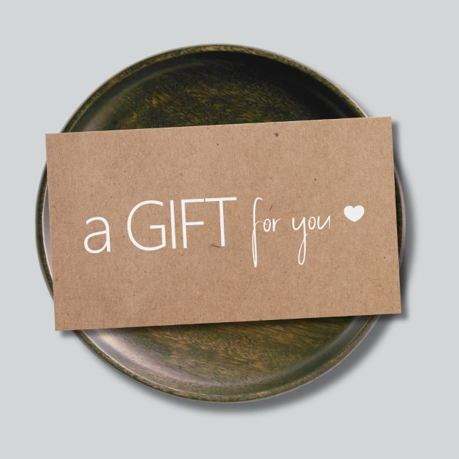 Unik Elegant tryckt Kraft White Heart Visitkort (Skapare uppladdad)