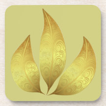 Unik elegant vackra guldfärgade löv för prydnadsfö