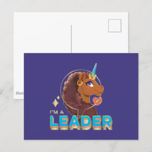 Unik Enhörning “Jag är en ledare” Design Vykort