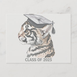 Unik examensannonseringskort för Tiger Meddelande Vykort