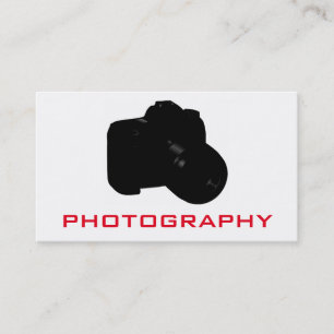 Unik Eyecatching Black White Red Photography Visitkort