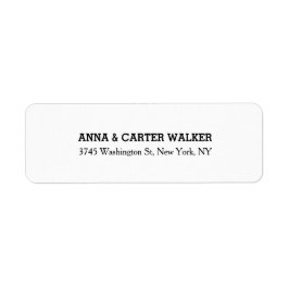 Unik familj för enkel vit Snyggt i Kreativ Returadress Etikett