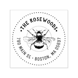 Unik familj Namn och Adress Självfärgande Stämpel