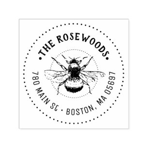 Unik familj Namn och Adress Självfärgande Stämpel