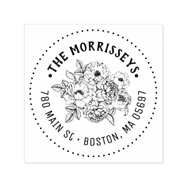 Unik familj Namn och Adress Självfärgande Stämpel (Design)