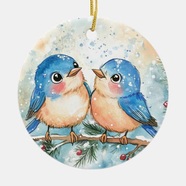 Unik färgad Stilar, jul Julgransprydnad Keramik (Framsidan)