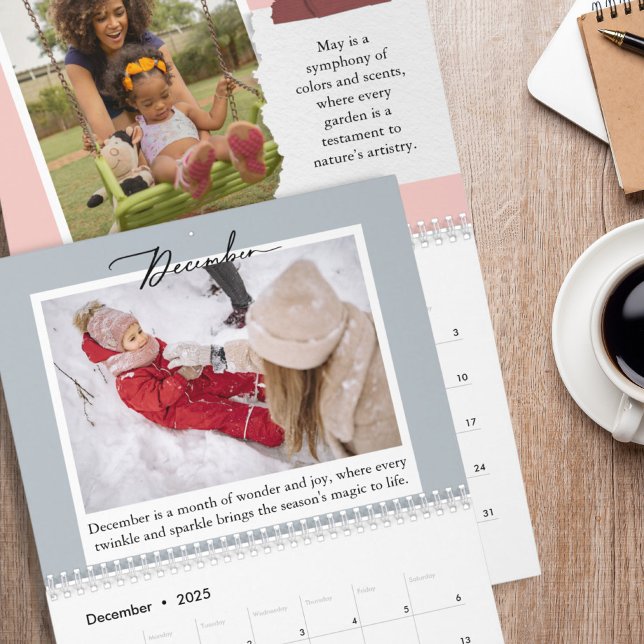 Unik färgstark anpassningsbar för offertfamiljefot kalender (Skapare uppladdad)