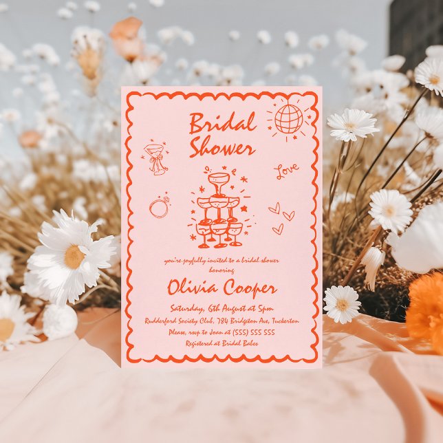 Unik färgstark Möhippa i Hand plockade Inbjudningar (Skapare uppladdad)