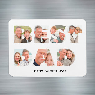 Unik Fars dag Photo Collage Best Pappa Magnet