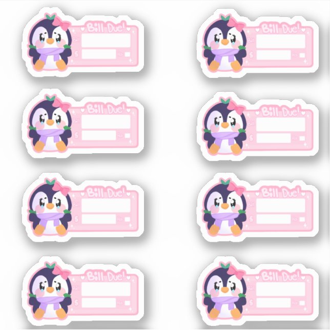 Unik Fattig kute-penguin Klistermärken (Framsida)