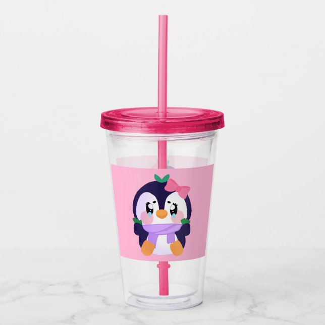 Unik Fattig kute-penguin Take Away Mugg (Framsida)