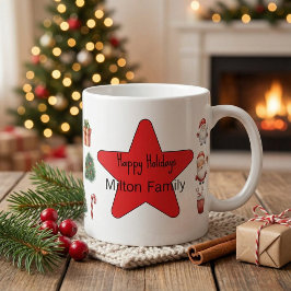 Unik festlig modern julhelg kaffemugg