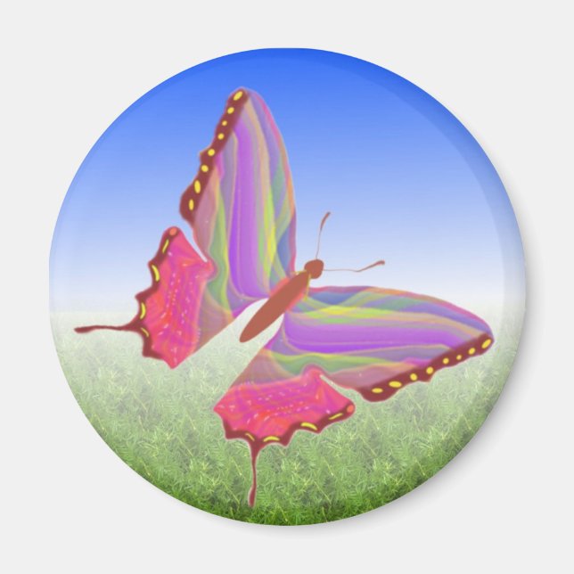 Unik fjärilsmusnet magnet (Framsidan)