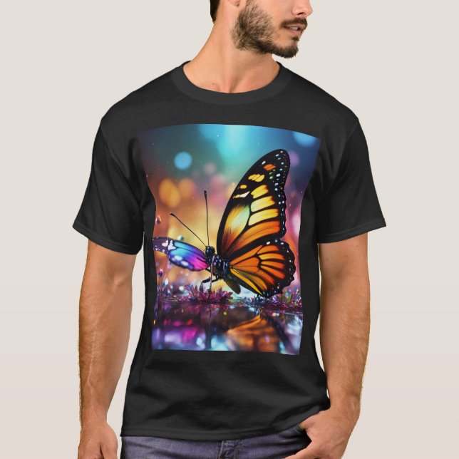 "Unik fjärosdesign T-Shirts | Vackra och Cr (Framsida)