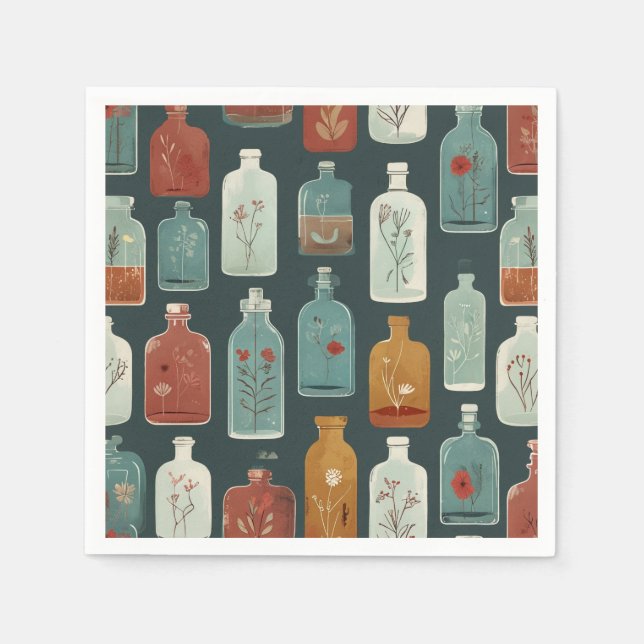 unik flaska art pappersservett (Framsidan)