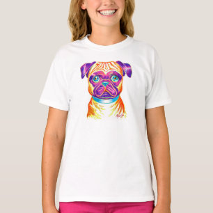 Unik flicka för hand plockademopskonst T-tröja f T Shirt