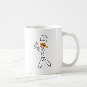 Unik flickakockillustration kaffemugg