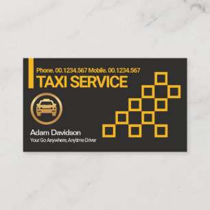 Unik flygplatsdrivrutin för Kreativ Gult Taxi Box Visitkort