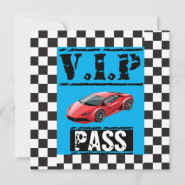 Unik Födelsedagsfest för VIP-pass för Tävling-bil Inbjudningar