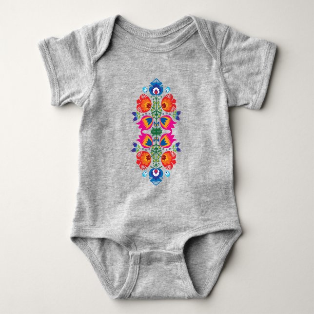 Unik folkloristisk sammansättning  t shirt (Framsida)