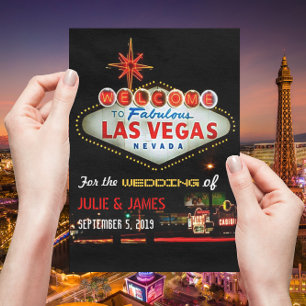 Unik formell bröllopsinbjudan från Las Vegas Inbjudningar