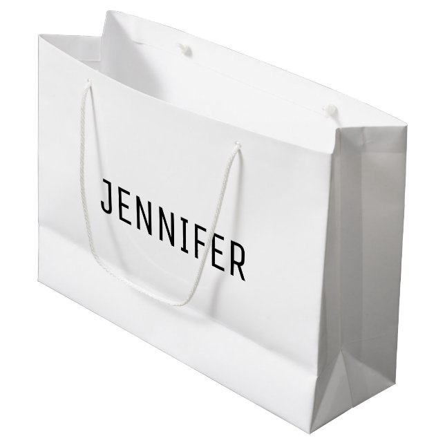 Unik formell look stor presentpåse med namn (Framsidan Vinklad)