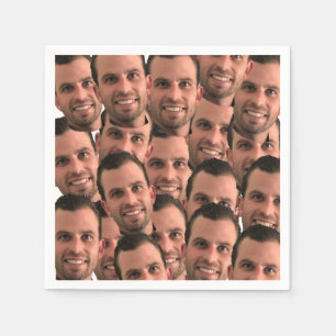 Unik fotofödelsedag för personlig Ansikte Bild Pappersservett