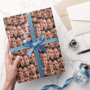 Unik fotofödelsedag för personlig Ansikte Bild Presentpapper