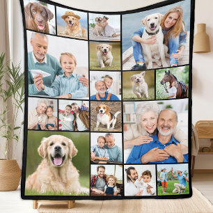 Unik fotokollage Anpassa modern 18 Bild Fleecefilt