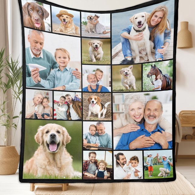 Unik fotokollage Anpassa modern 18 Bild Fleecefilt (Skapare uppladdad)