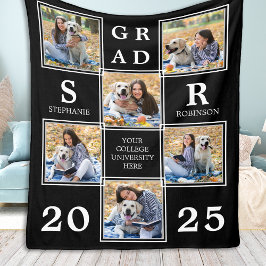 Unik fotokollage för Personligen Student Keepsak Fleecefilt