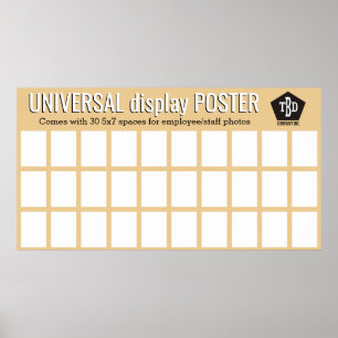 Unik fotovisning med 30 kortplatser för Giant anpa Poster