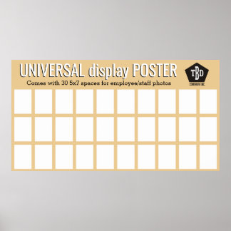 Unik fotovisning med 30 kortplatser för Giant anpa Poster