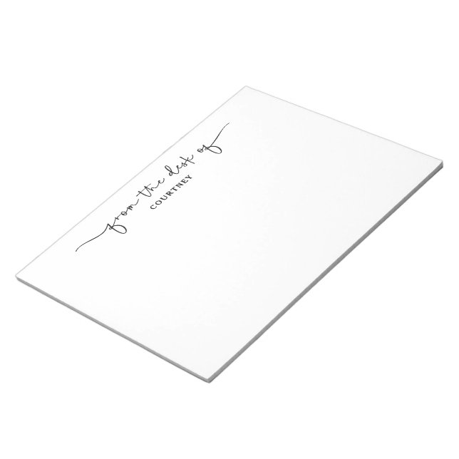 Unik från svart, vitt skript anteckningsblock (Vinklad)