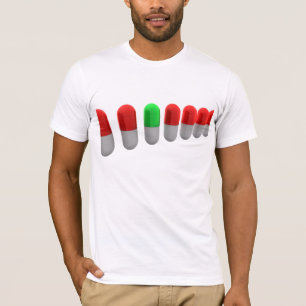 Unik fyllning av Grönten bland röda kapslar T Shirt