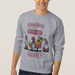 Unik Garden Gnome-jultomte med min Gnomie Lång Ärmad Tröja