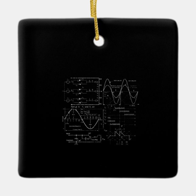 Unik gåva för elektrisk elektricitet i Ingenjör Julgransprydnad Keramik (Framsida)