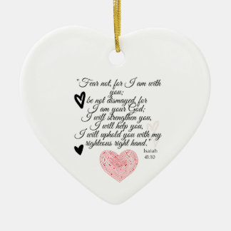 Unik gåva till en kristen vän eller familj julgransprydnad keramik