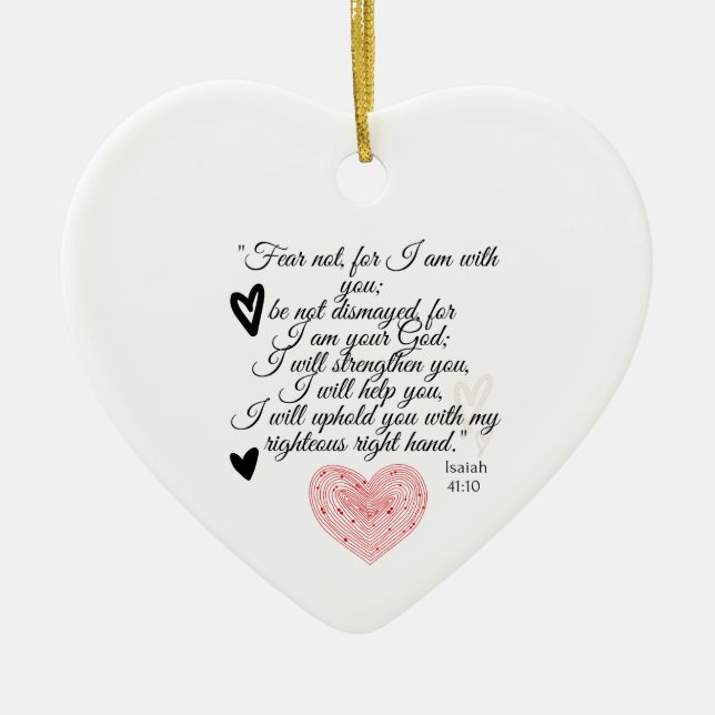 Unik gåva till en kristen vän eller familj julgransprydnad keramik (Framsidan)