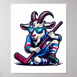 Unik get ishockey målvakt lagspelare cool konst poster