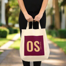 Unik Girly Snyggt Burgundy Monogram Namn