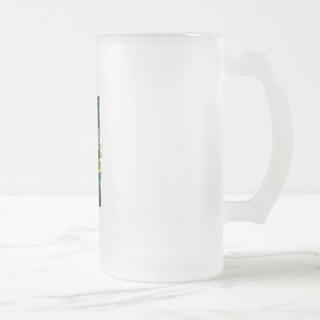 Unik glasdesign frostat ölglas (Höger)