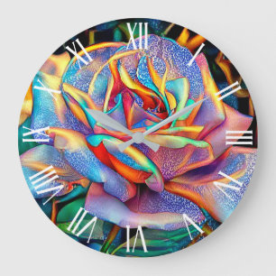 Unik Glossy Ro Art Dream Stor Klocka